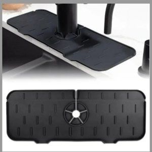 New Silicone Kitchen or Bathroom Sink Mat Splash Guard Black 3/$16